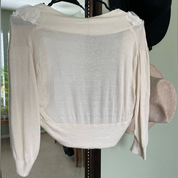 Cropped Cream Colored Cardigan - Picture 4 of 8
